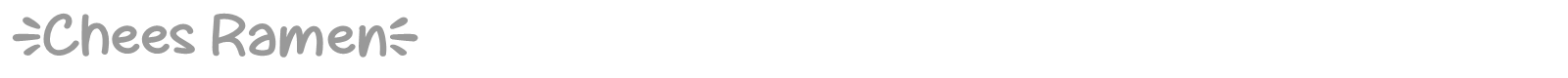 Cheese Ramen font preview